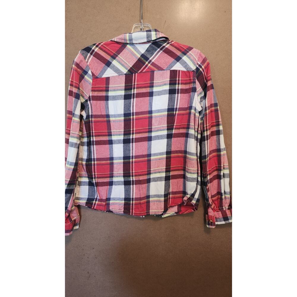 Mossimo Supply Co Women's Plaid Flannel Button Up Shirt Long Sleeve M #650 - Picture 2 of 5